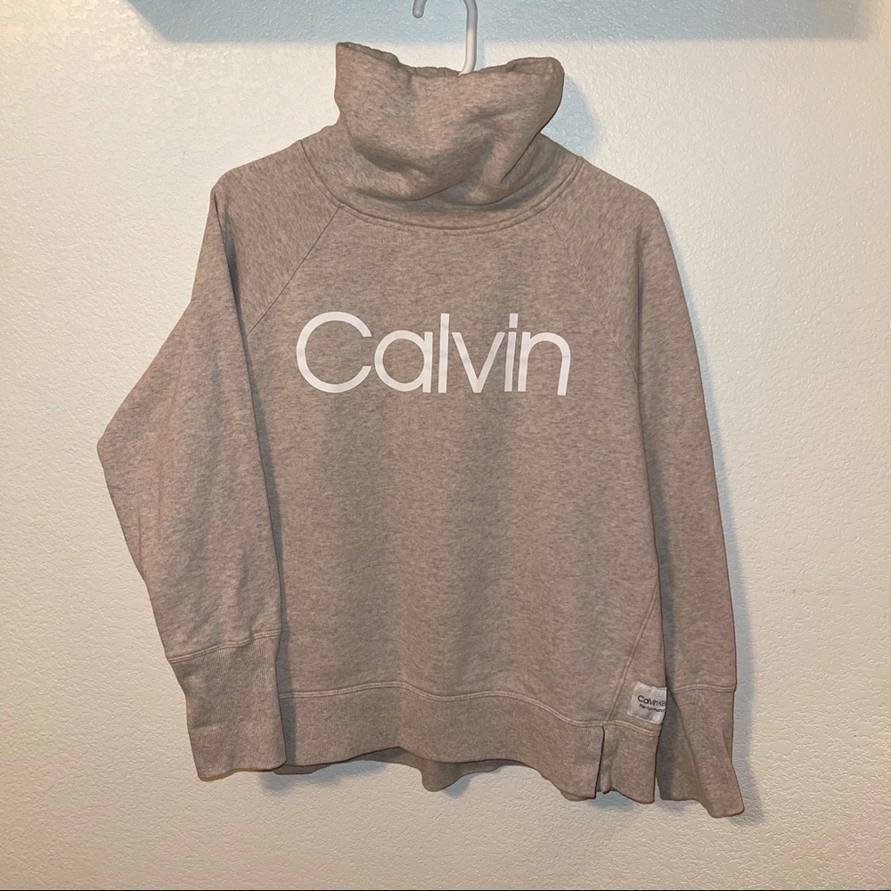 Calvin Klein Cowl Neck Sweater/pullover/sweatshirt rushing back L